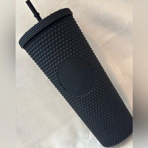 Venti Starbucks Black Textured Tumbler
